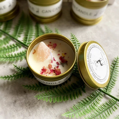 Aromatherapy Candles: Golden Tin Box