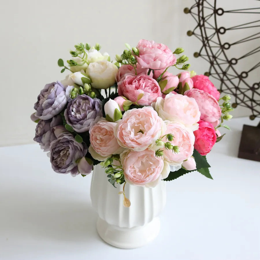 Silk Peony Bouquet