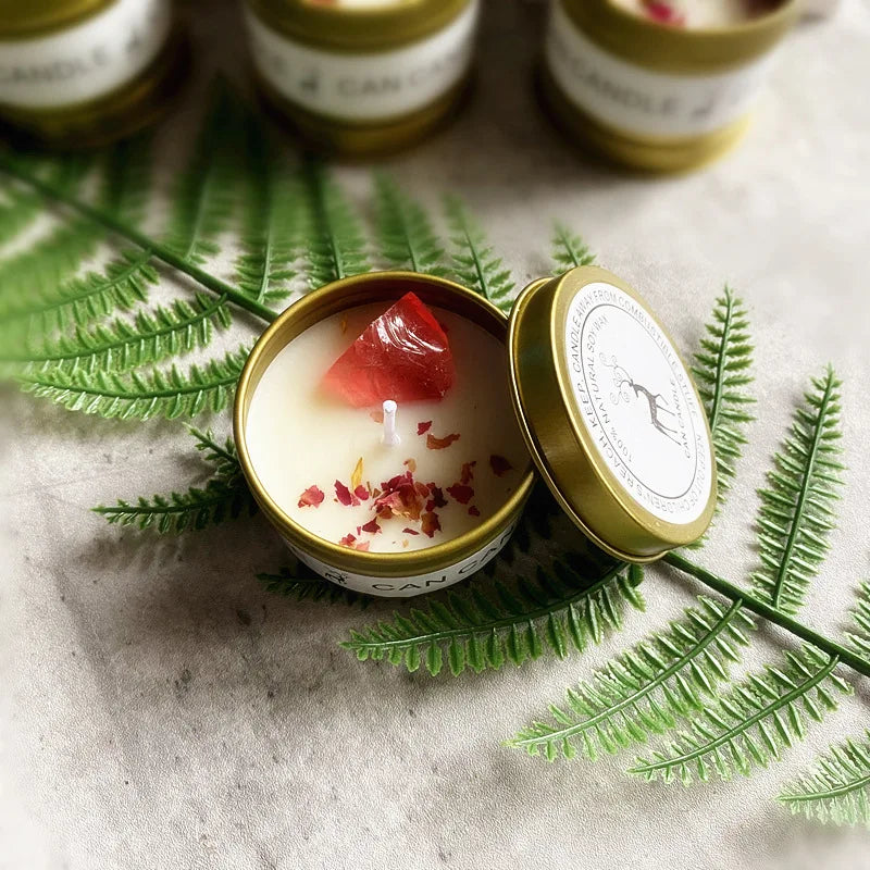 Aromatherapy Candles: Golden Tin Box