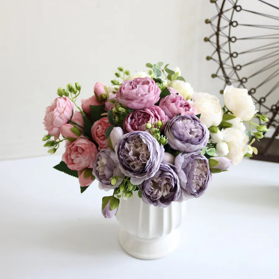 Silk Peony Bouquet