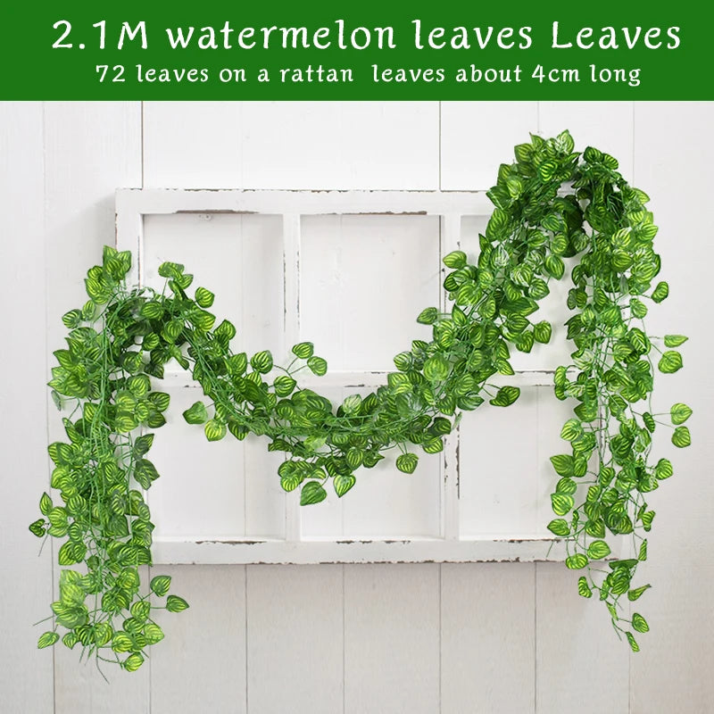 Artificial Green Ivy Leaf Garland