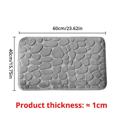 Non-Slip Cobblestone Bathroom Mat